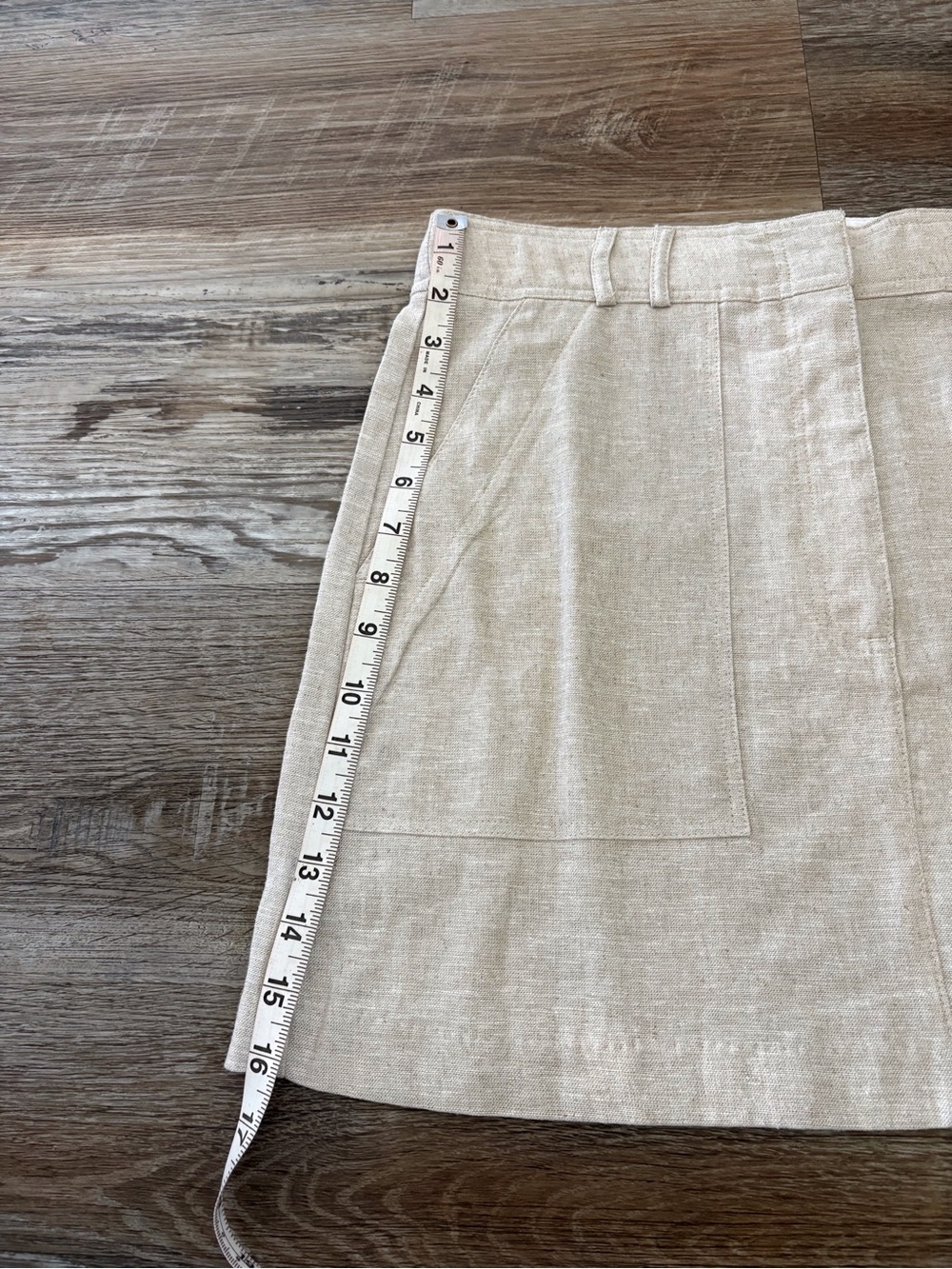 Rachel Zoe Natural Beige Linen Mini Skirt - Picture 9 of 10